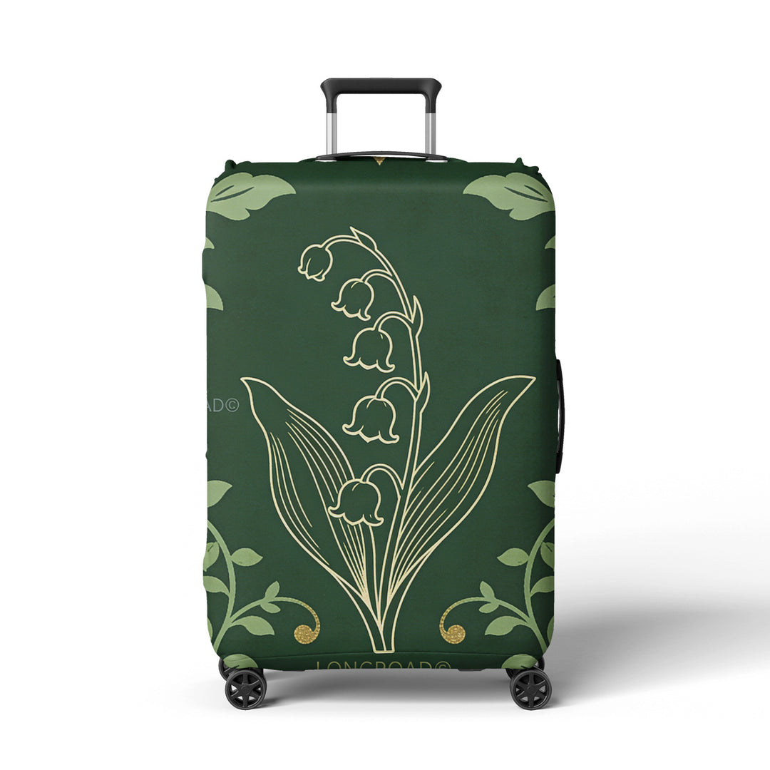 Women’s suitcase cover with floral lavender pattern Stornfield