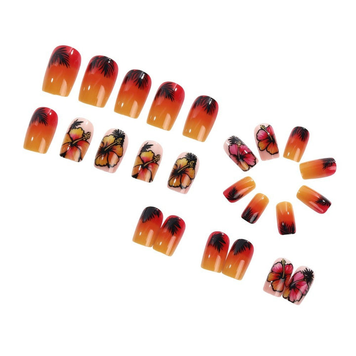 Tropical design artificial nails Stornfield