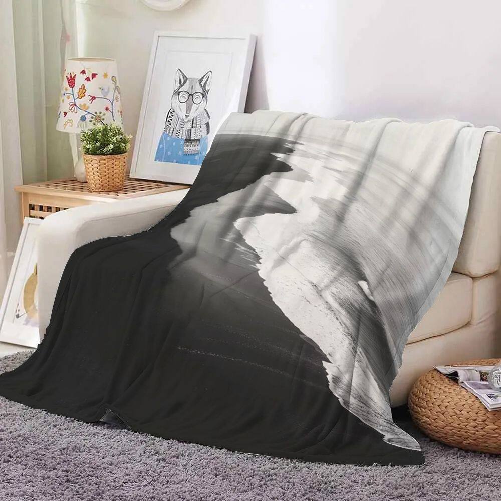 Ocean Wave Printed Decorative Throw Blanket