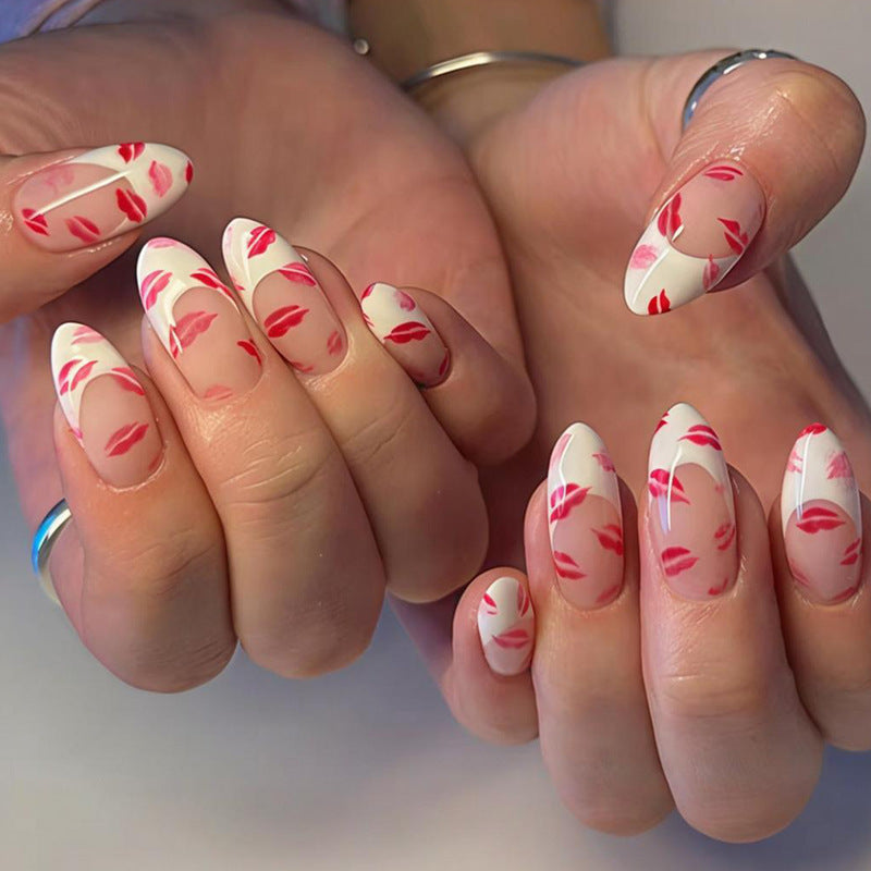 Nail art set with seductive lip design Stornfield