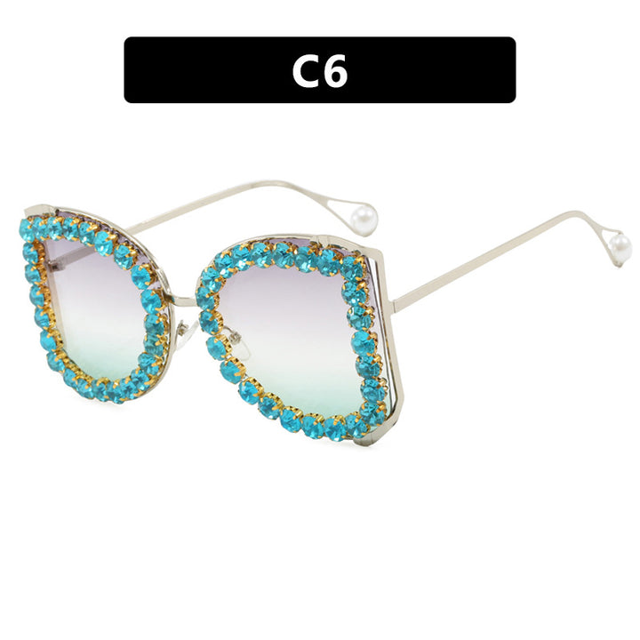 Women's extravagant cat-eye sunglasses with sparkling rhinestone frame Stornfield