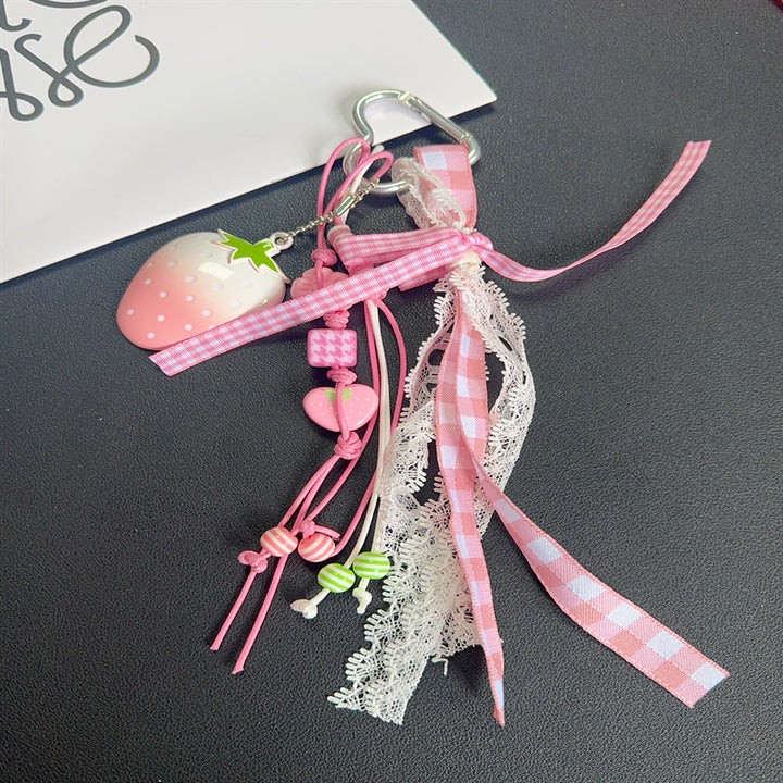 Decorative Strawberry-Themed Keychain Stornfield
