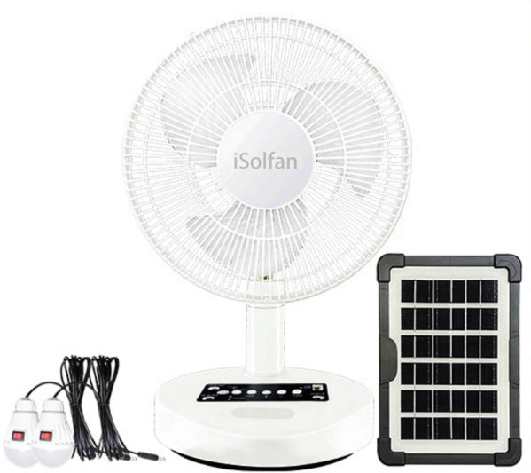 Ladies Solar-Powered Table Fan with Remote Control and Variable Speed Control Stornfield