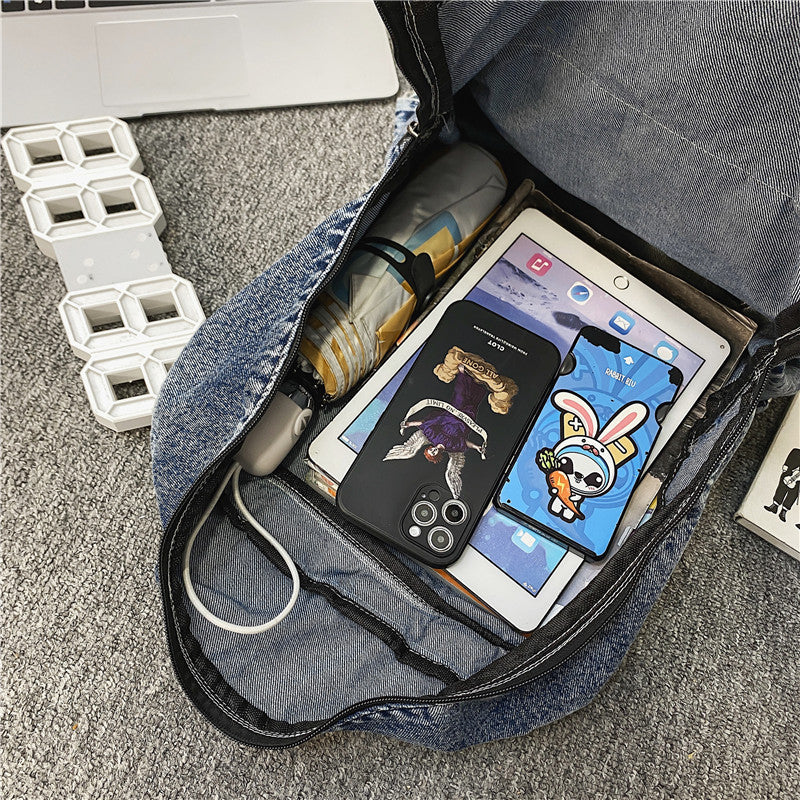 Vintage Denim Style Backpack Stornfield