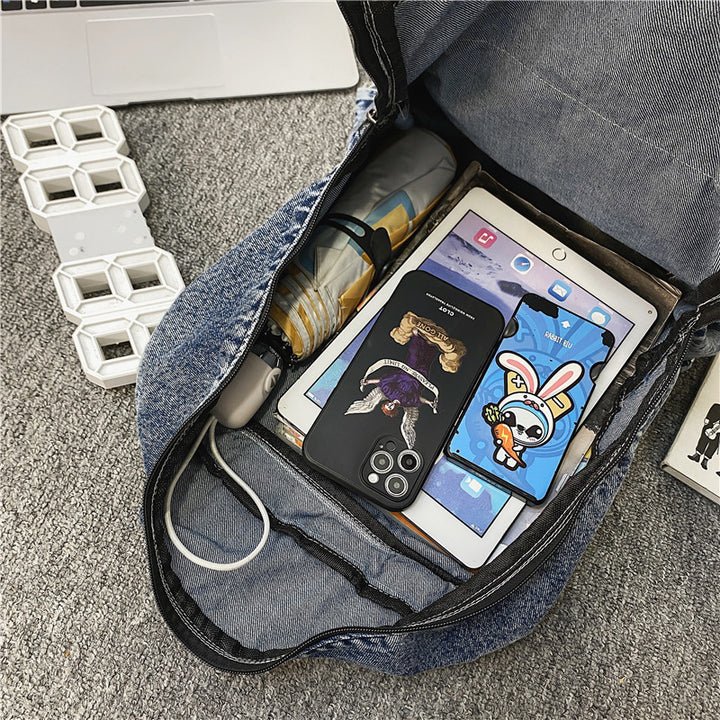 Vintage Denim Style Backpack Stornfield