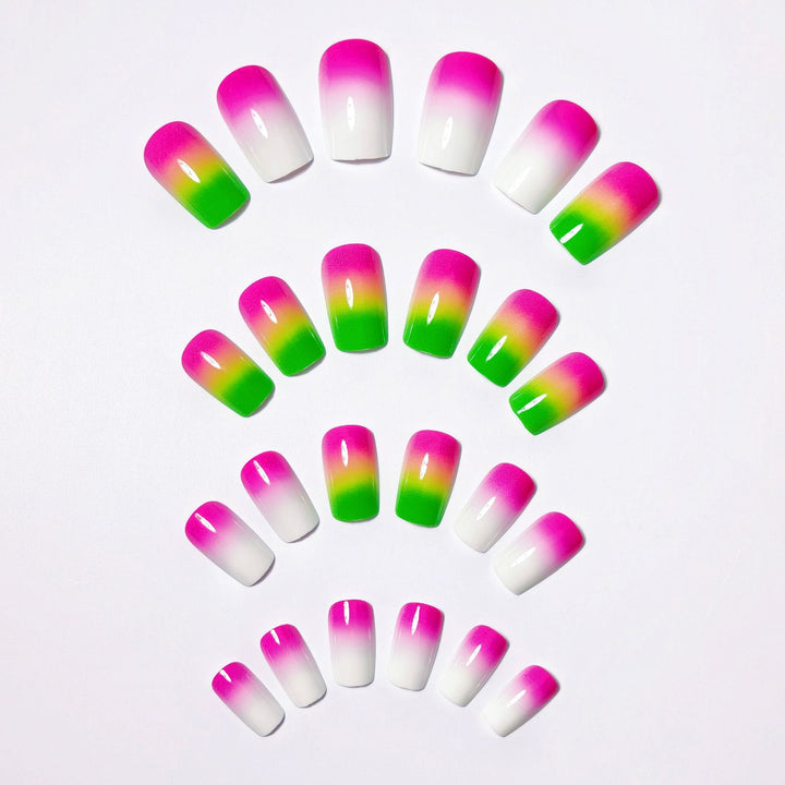 Creative Gel Nails with Neon Gradient Stornfield