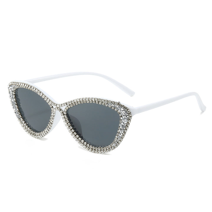 Glamorous Rhinestone-Embellished Cat-Eye Sunglasses Stornfield