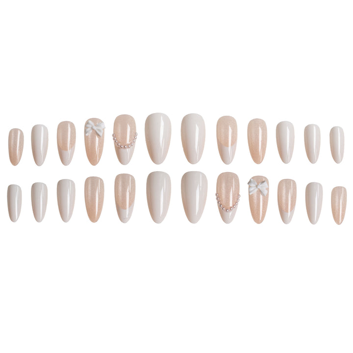 Elegant Almond Shape Press-On Nail Art