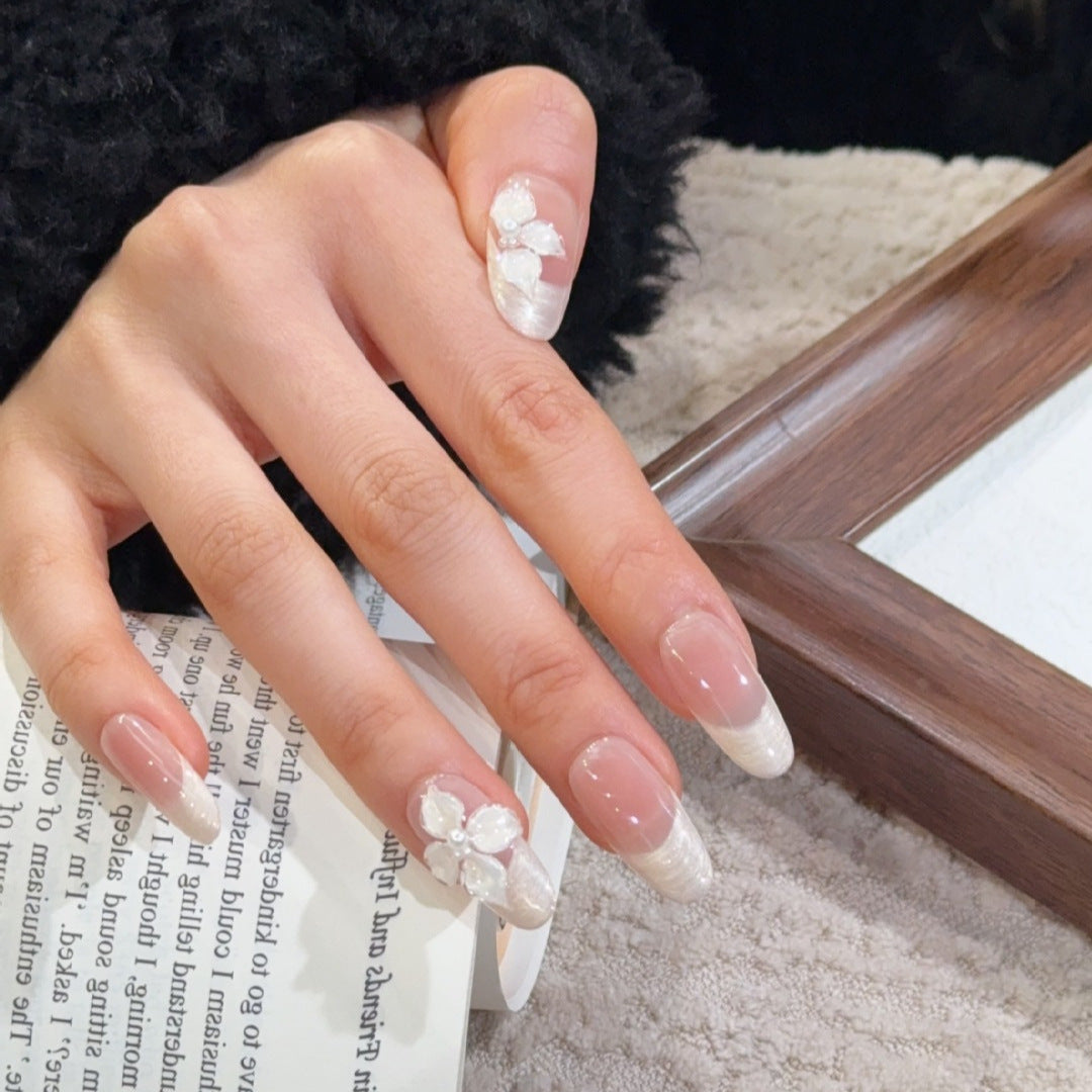 Designer Floral Press-On Nails Stornfield