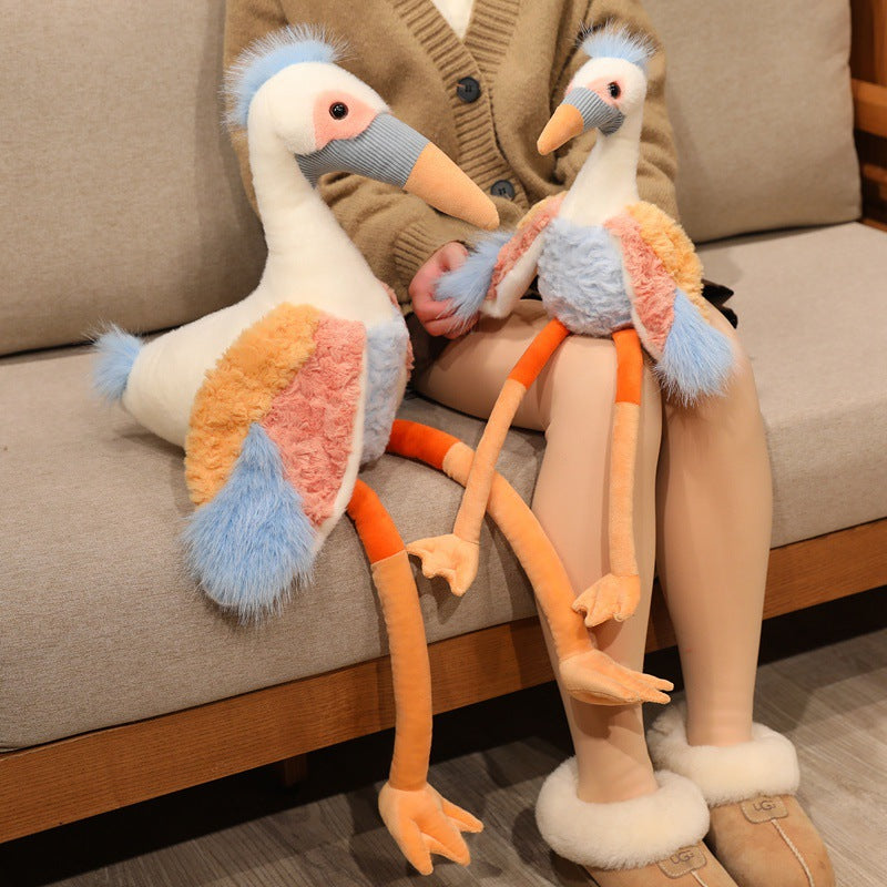 Long-Legged Plush Seabird Stuffed Toy with Fluffy Wings and Bendable Legs Stornfield