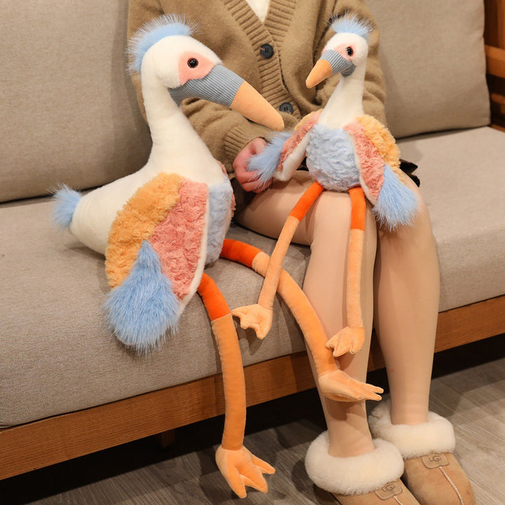 Long-Legged Plush Seabird Stuffed Toy with Fluffy Wings and Bendable Legs Stornfield