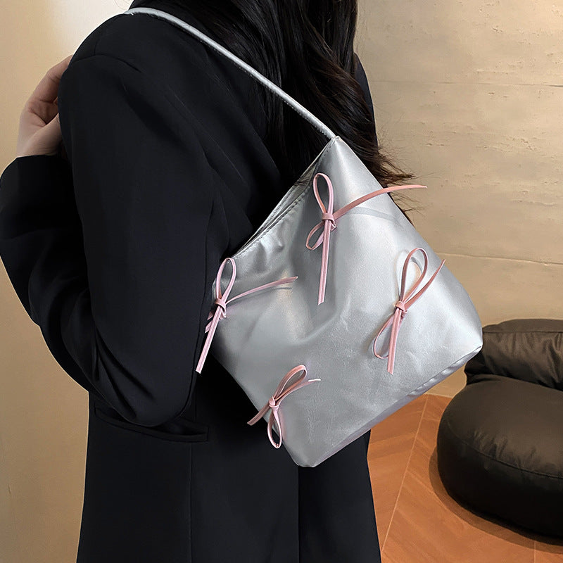 Bow-Embellished Handbag