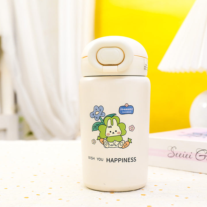 Ladies Insulated Water Bottle with Practical Push-Button Lid and Animal Motif Stornfield
