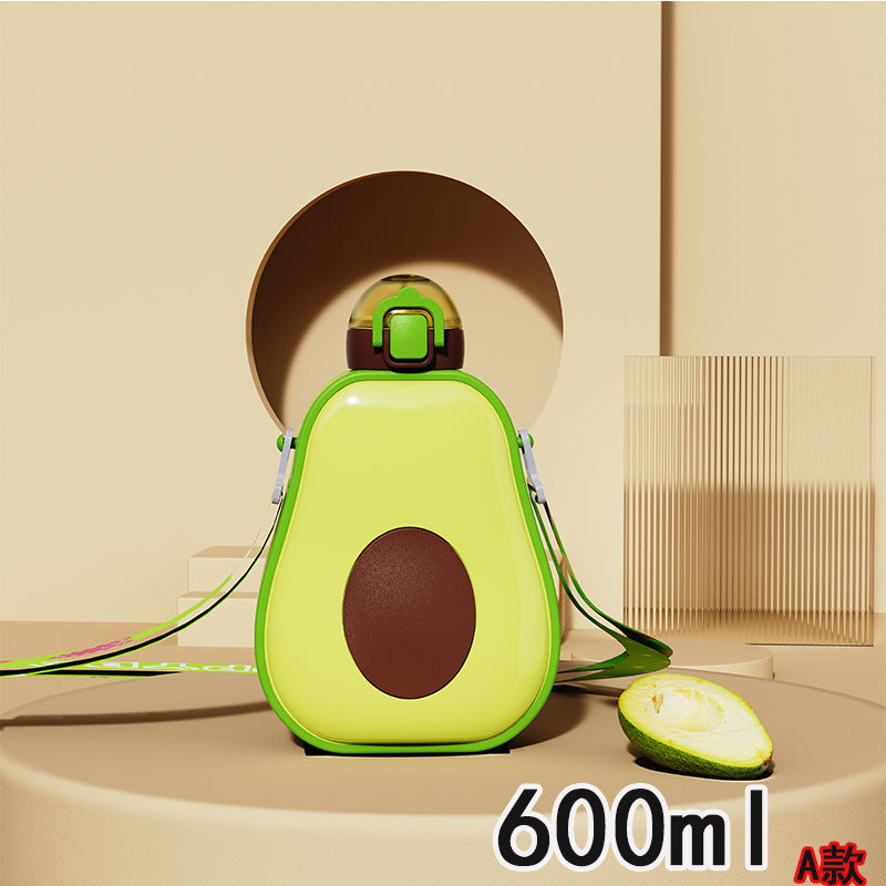 Women's Avocado Water Bottle with Leak-proof Lid and Integrated Carry Strap Stornfield