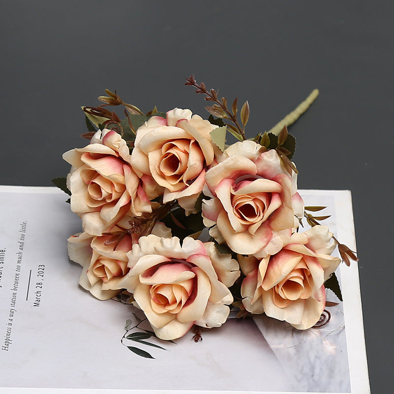 Decorative Faux Rose Bouquet for Indoor Display