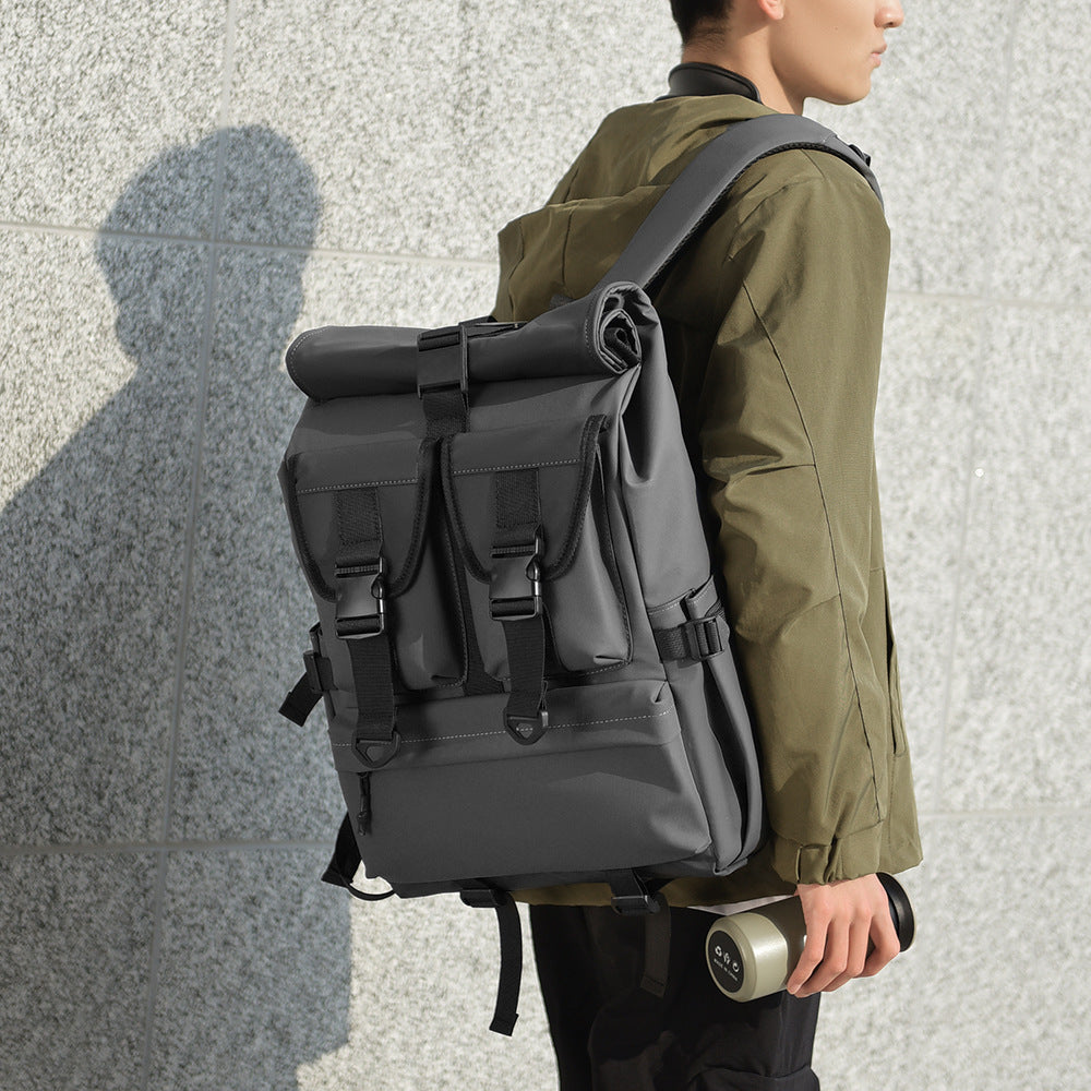Versatile High-Capacity Roll-Top Backpack Stornfield