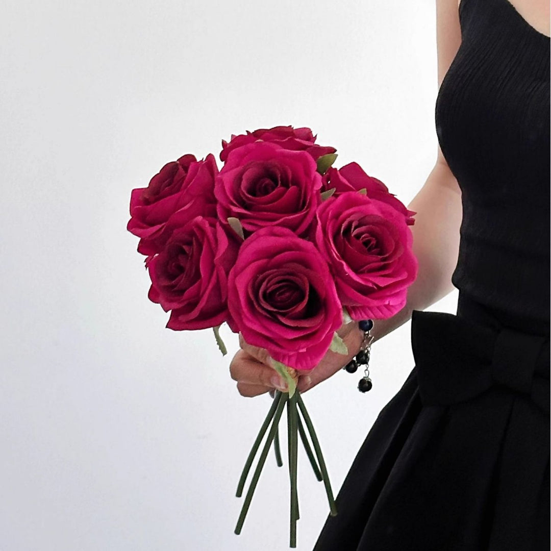 Elegant Faux Rose Flower Arrangement