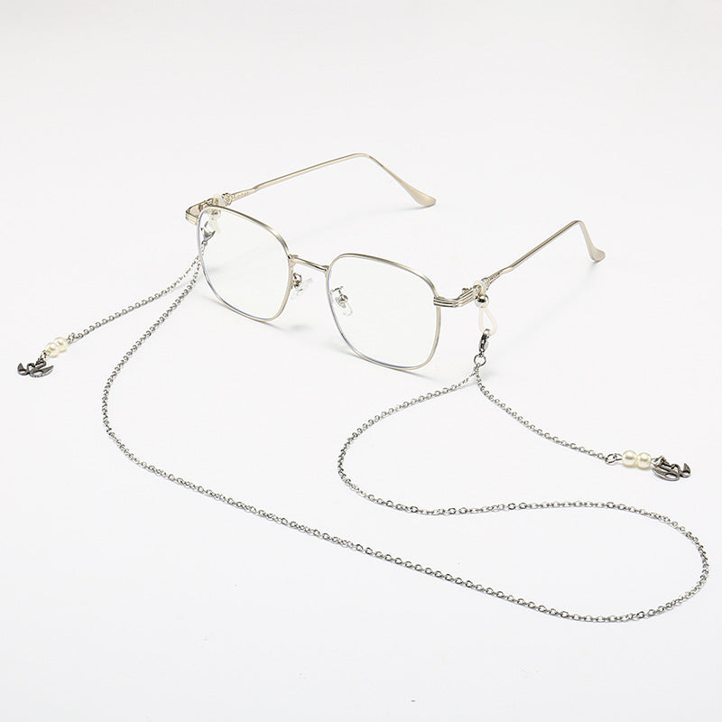 Chic Square Frame Glasses with Decorative Chain Stornfield