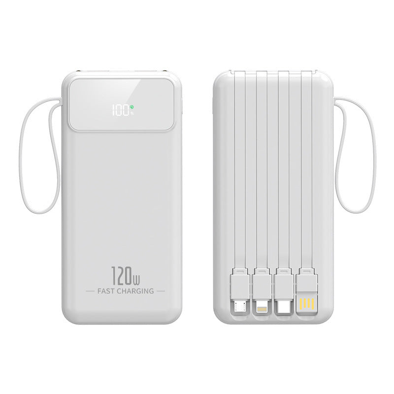 Powerbank with integrated multifunctional charging cables and digital display Stornfield