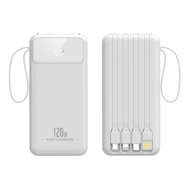 Powerbank with integrated multifunctional charging cables and digital display Stornfield