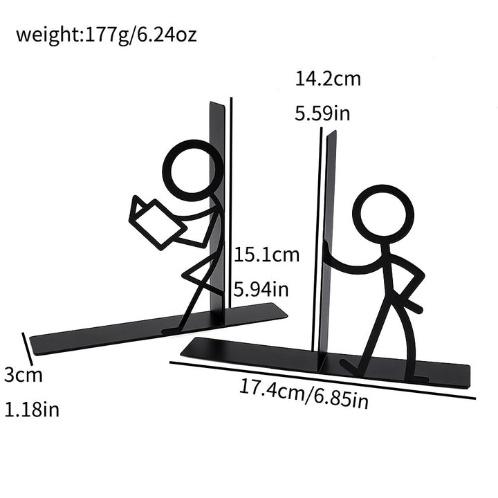 Fun Stick Figure Bookends
