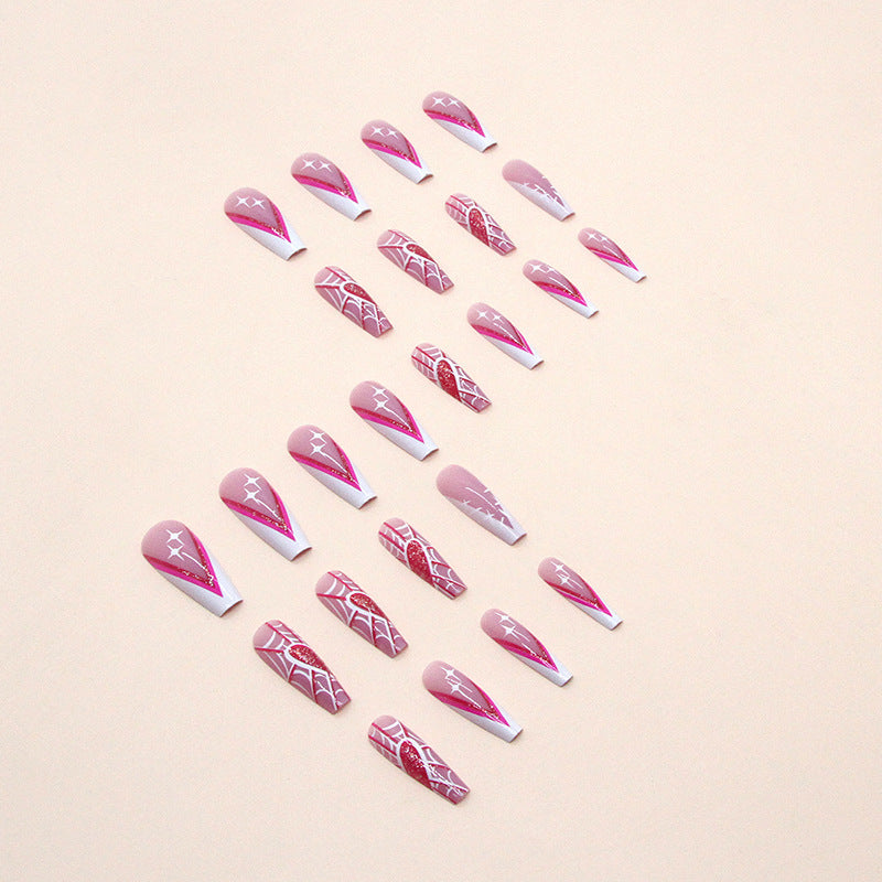 Artistic Spider-Web Press-On Nail Tips Stornfield