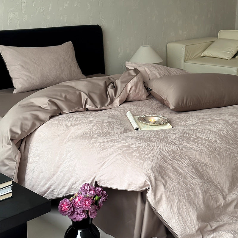 Luxurious Textured Satin Bedding Set Stornfield