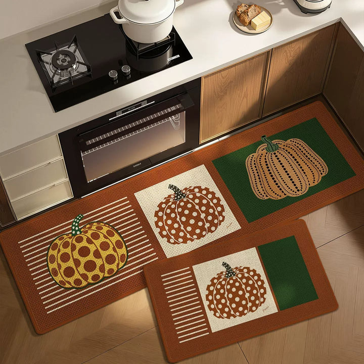 Pumpkin-Themed Kitchen Comfort Mat