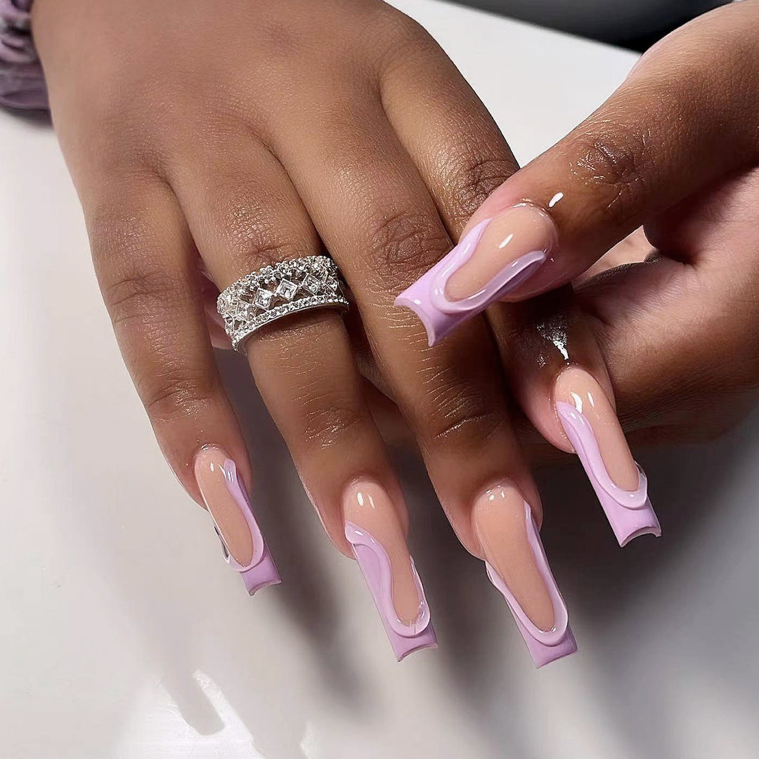 Artful gel nails with colored accents Stornfield
