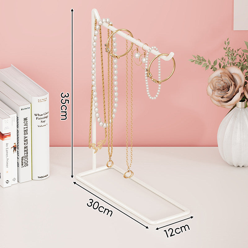 Metal T-Bar Jewelry Display Stand Pair