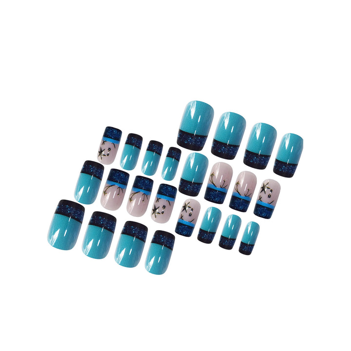 Decorative Glittery Star-Accented Press-On Nail Set Stornfield