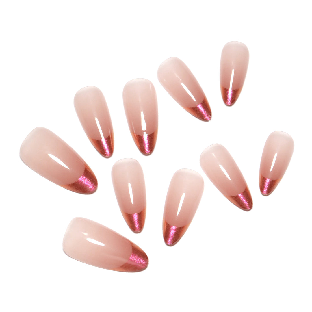 Artificial nail extensions with elegant ombre design Stornfield