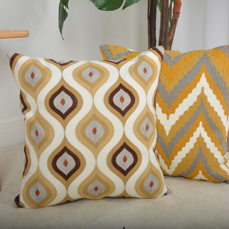 Cushion with artistic starfish pattern