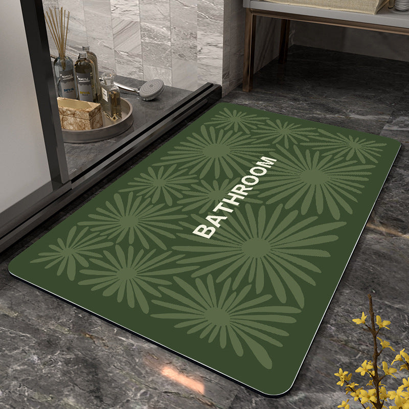 Decorative Floral Bathroom Mat Stornfield