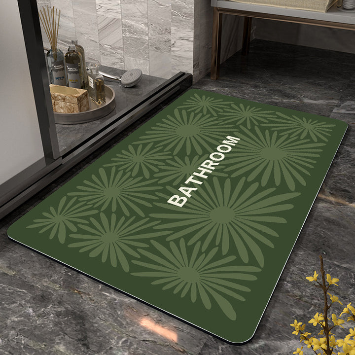 Decorative Floral Bathroom Mat Stornfield