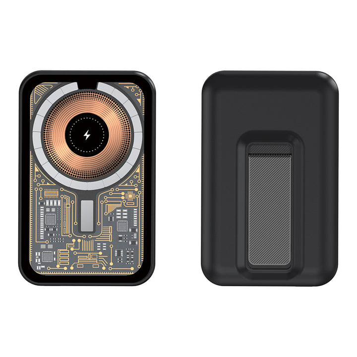 Portable power bank with innovative wireless charging function and integrated stand Stornfield