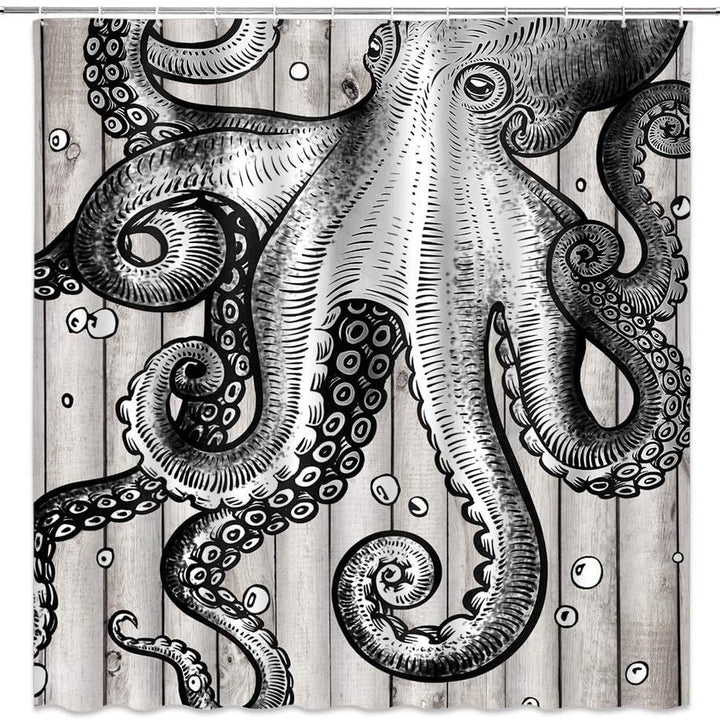 Ocean-Themed Art Shower Curtain Stornfield