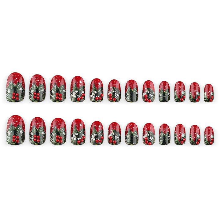 Artificial nails with festive Christmas design Stornfield