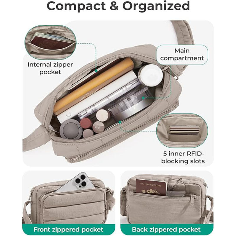 Fashionable crossbody bag with multiple compartments Stornfield