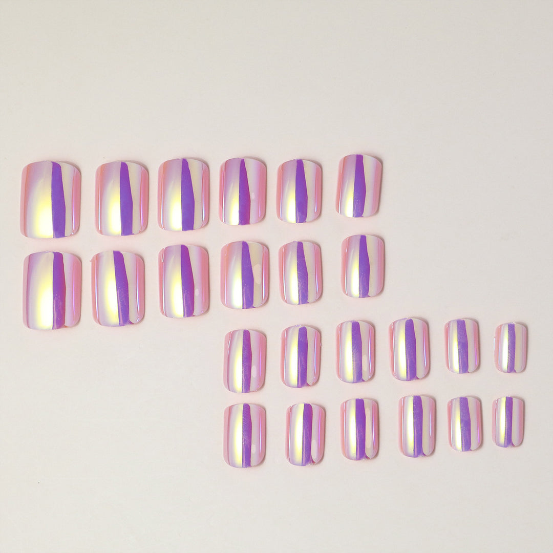 Elegant Iridescent Press-On Nail Tips Stornfield