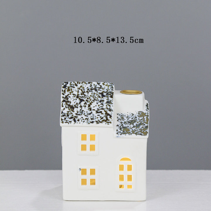 Decorative Ceramic House Lantern Stornfeild 1790310186