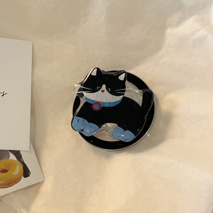 Playful Cat Motif Smartphone Finger Holder Stornfield