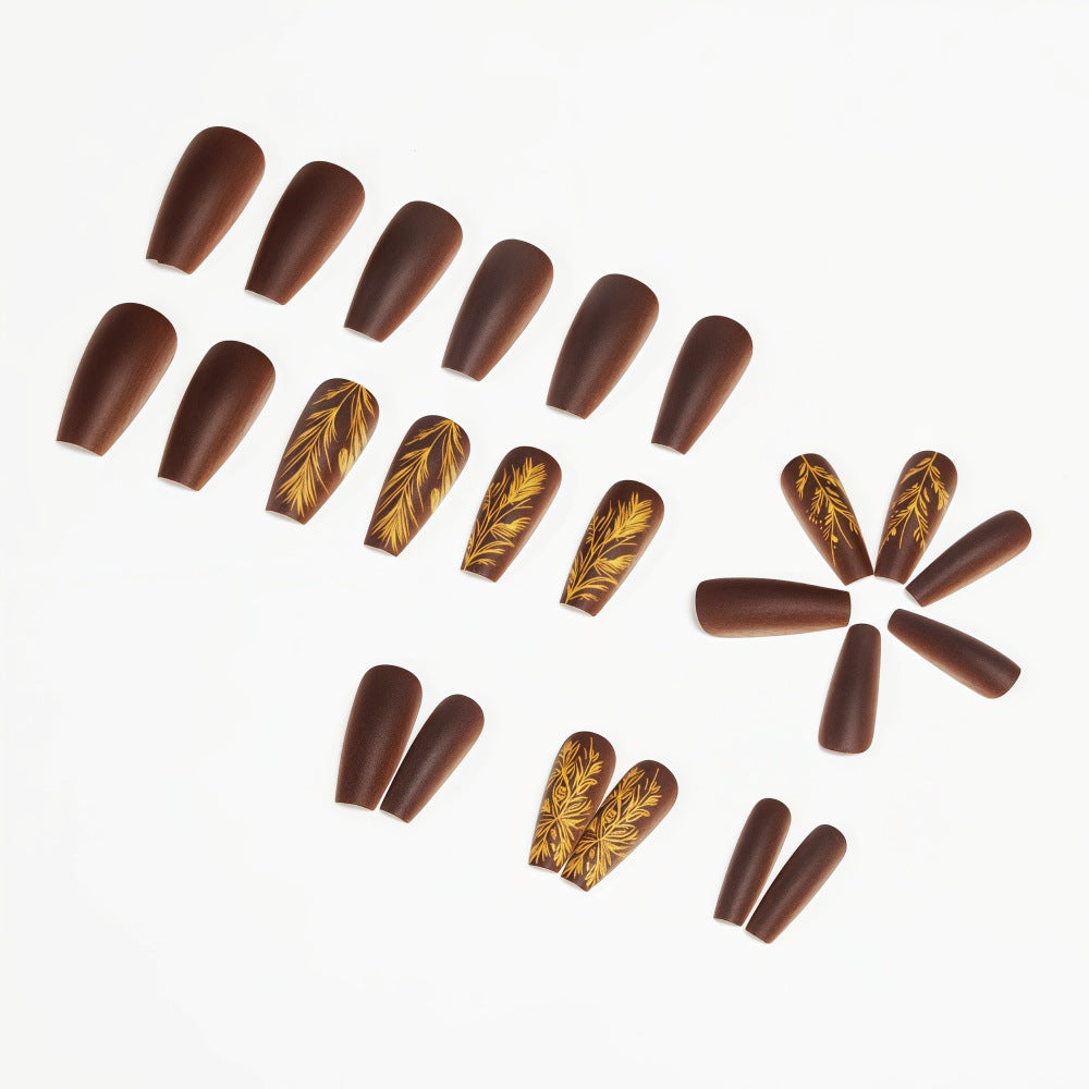 Artificial nails with elegant botanical design Stornfield