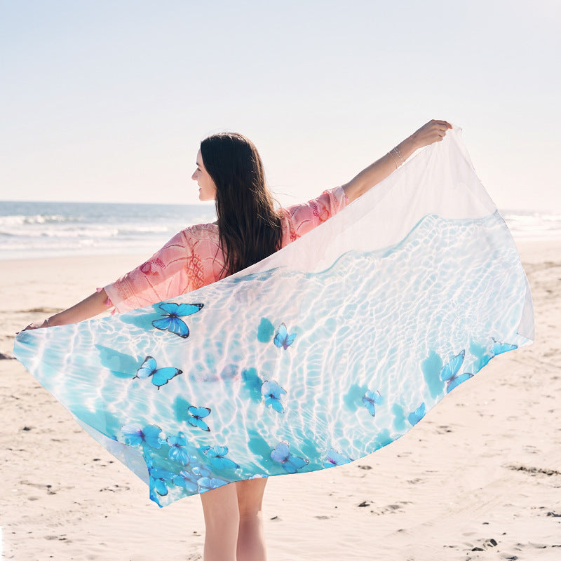 light beach towel with creative jellyfish design Stornfield