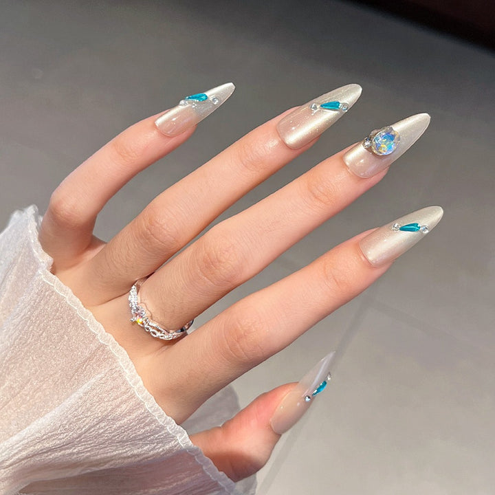 Crystal-Embellished Nail Art Extensions Stornfield