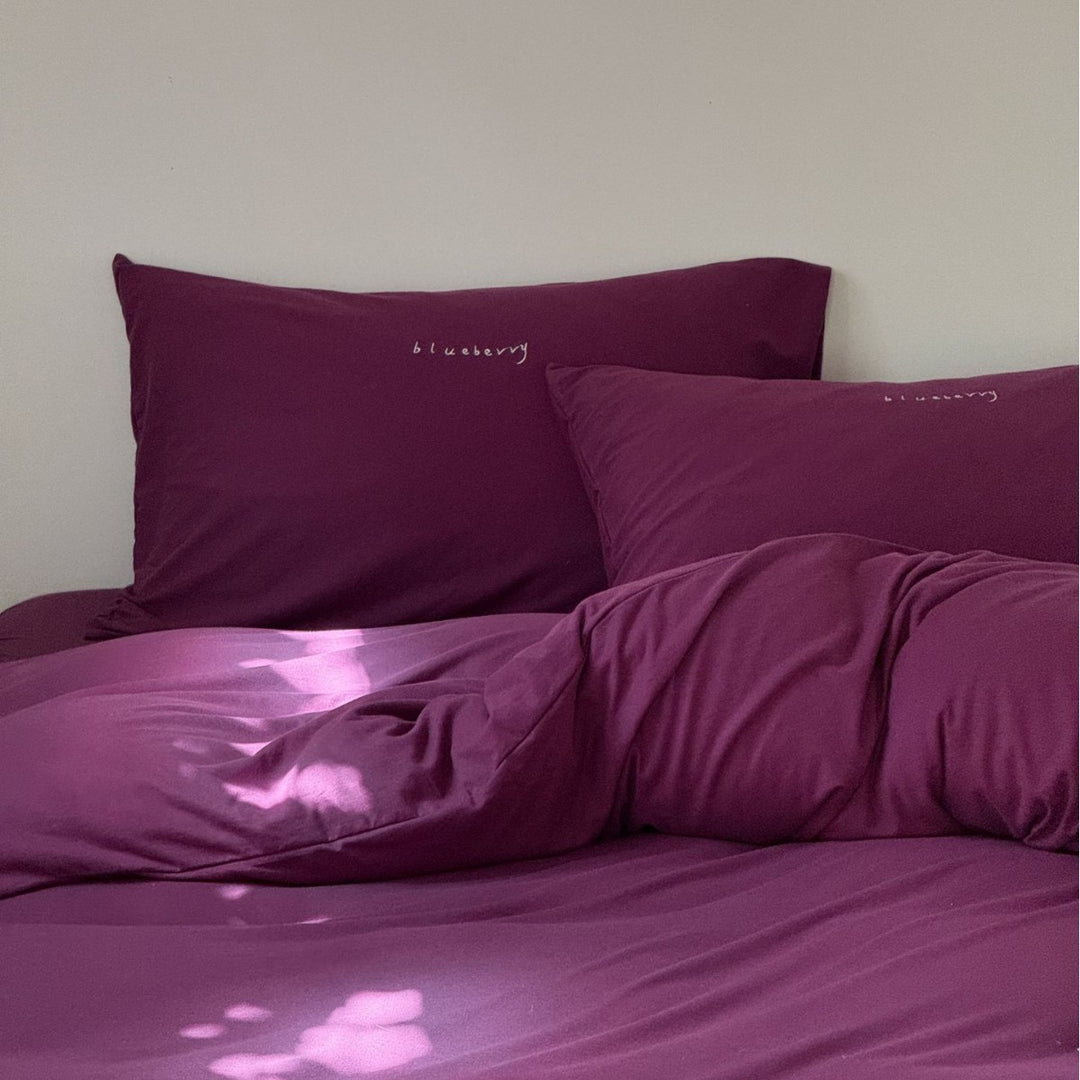 Jersey bed linen set in soft cotton blend