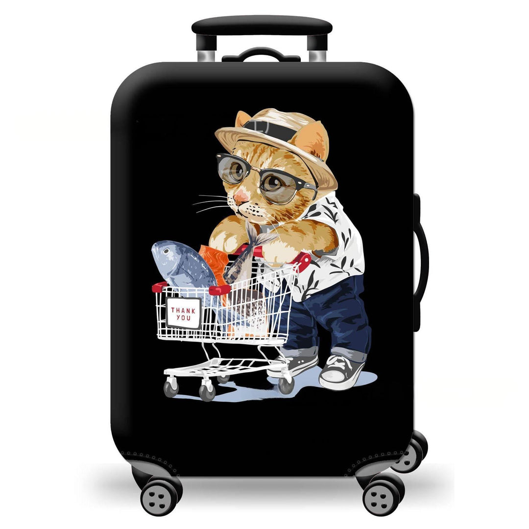 Unisex hard-shell suitcase with playful cat design Stornfield