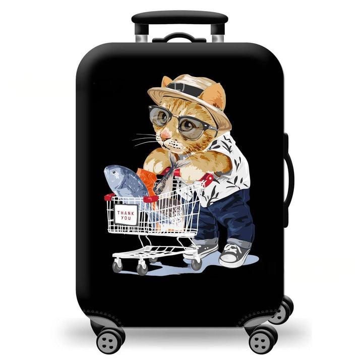 Unisex hard-shell suitcase with playful cat design Stornfield