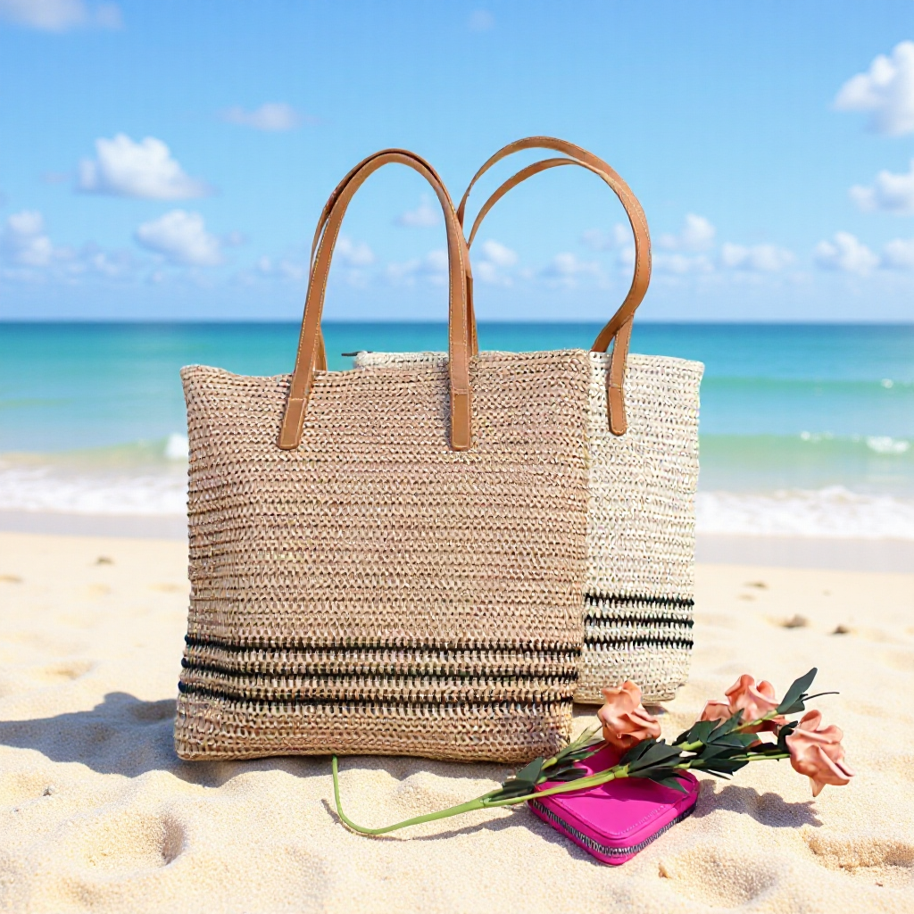 Oversized Beach Bag Made of Woven Material Stornfield