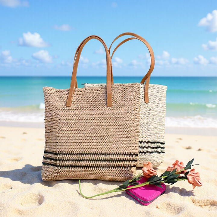Oversized Beach Bag Made of Woven Material Stornfield